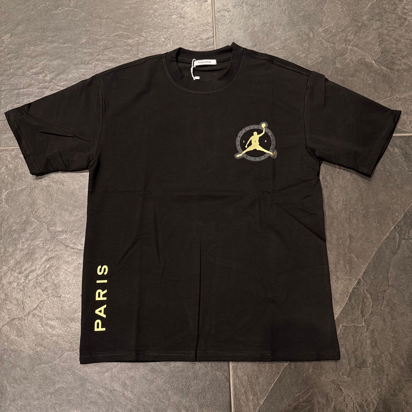 QQ-2089 T-SHIRT UOMO NERO/ORO - T-shirt uomo -