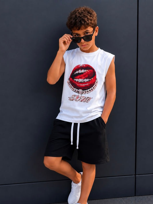 10081 T-SHIRT BIANCA - T-shirt bimbo -