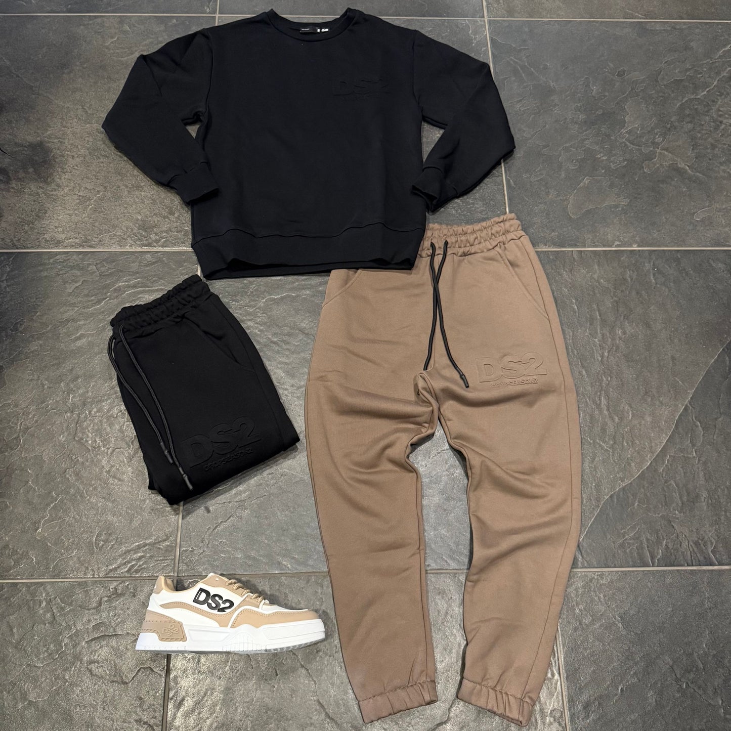 FW25284 PANTATUTA DS2 NOCCIOLA - pantatuta uomo - DROP SEASON 2