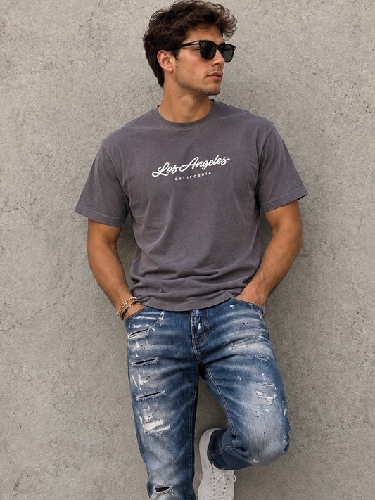 YD-3115 T-SHIRT UOMO GRIGIA - T-shirt uomo -