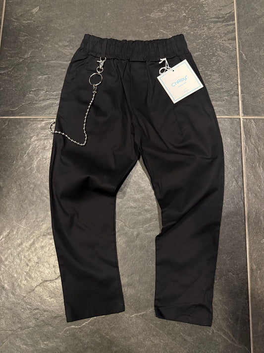 BM901 PANTALONE BIMBO NERO - Pantaloni bimbo -