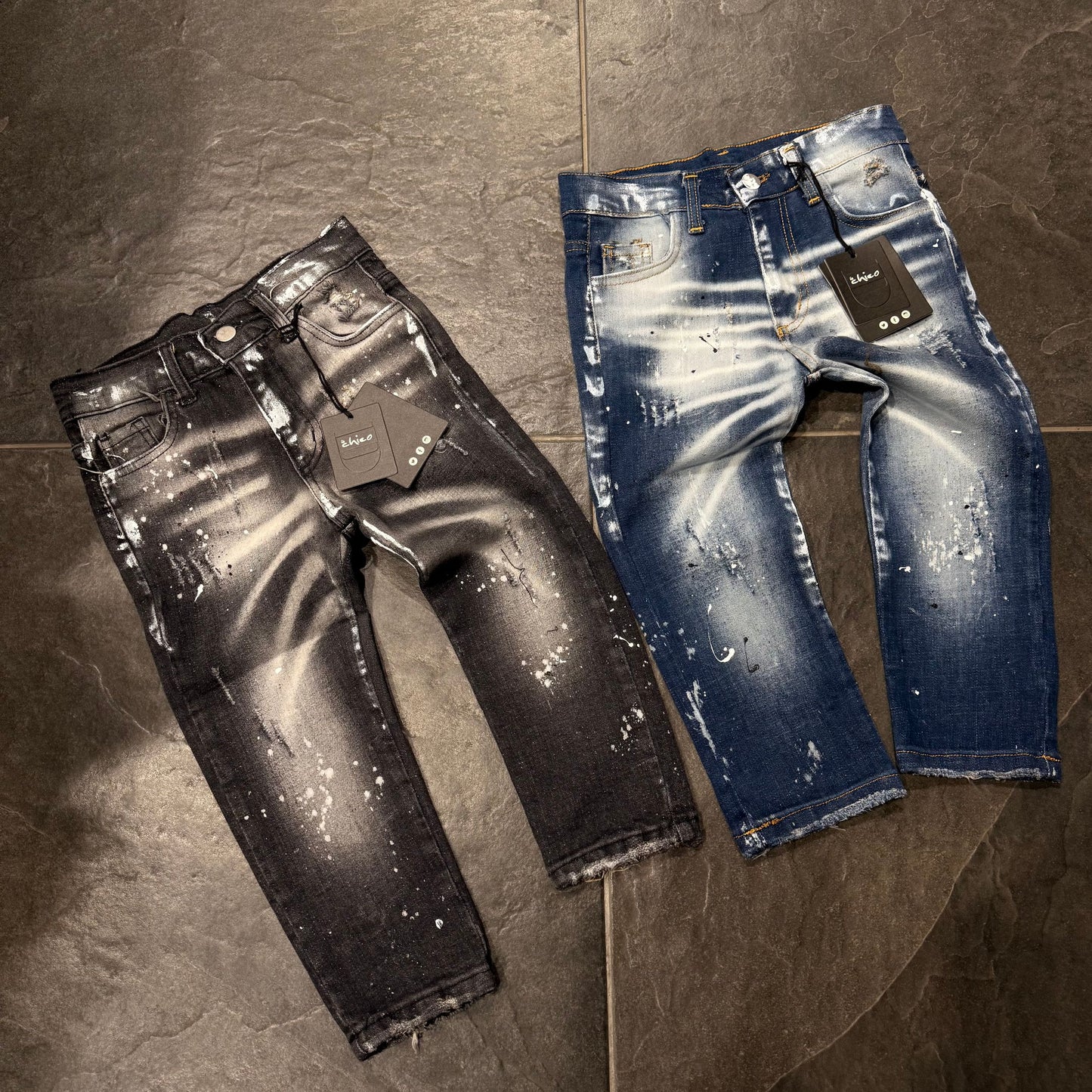 LAT JEANS BAMBINO NERO - JEANS BIMBO - IO CHICO