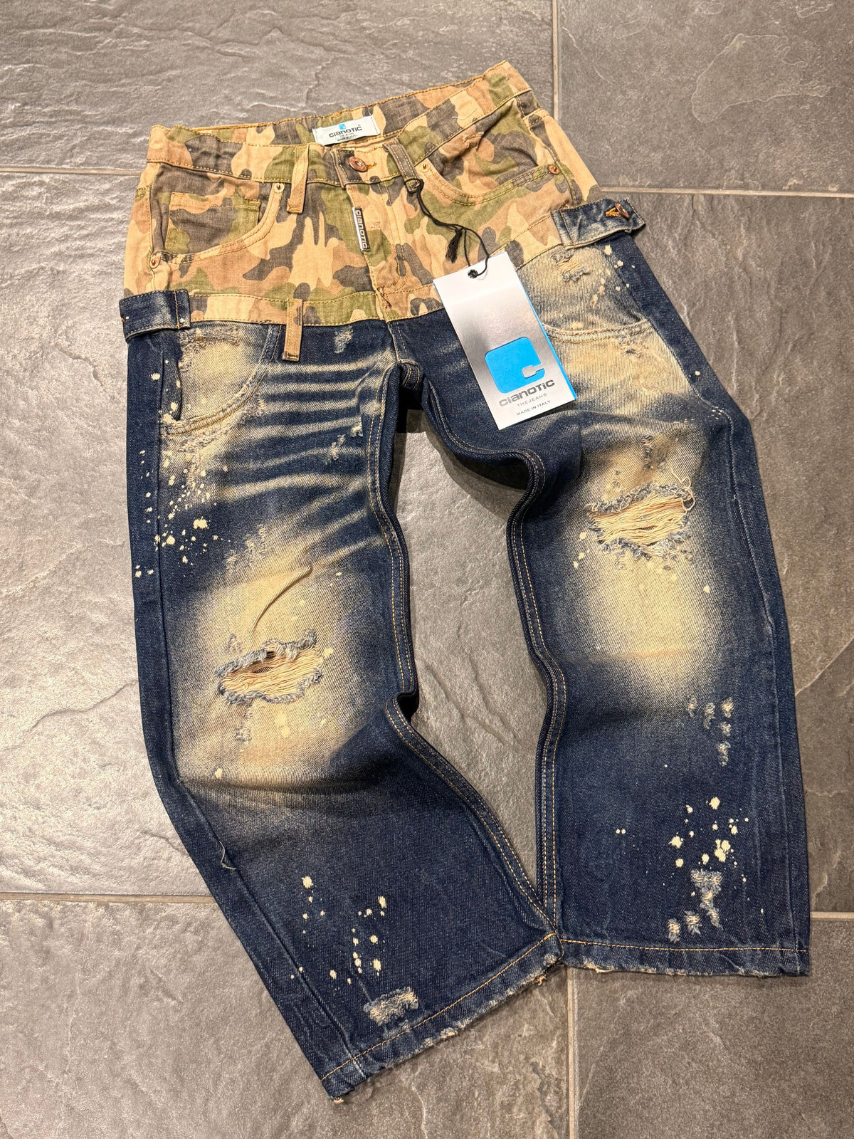 CB BAGGY 552 ARMY BLU - JEANS BIMBO - CIANOTIC