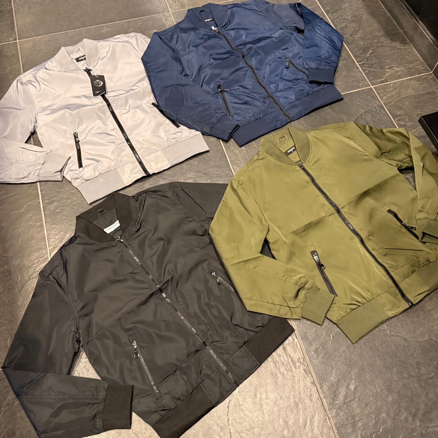 H-8872 GIUBBINO VERDE MILITARE - Giubbini uomo -