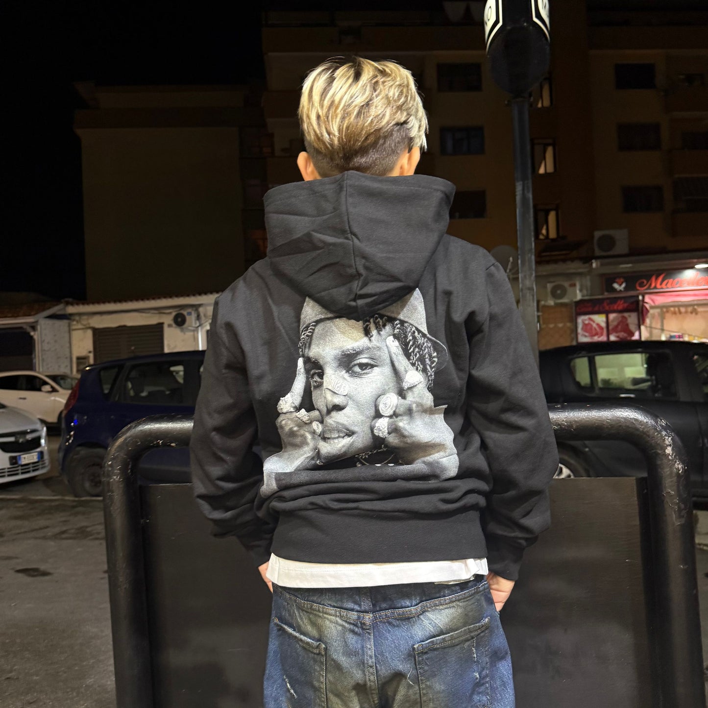 M8021 FELPA NERA - felpa bimbo - BASIC 2.0