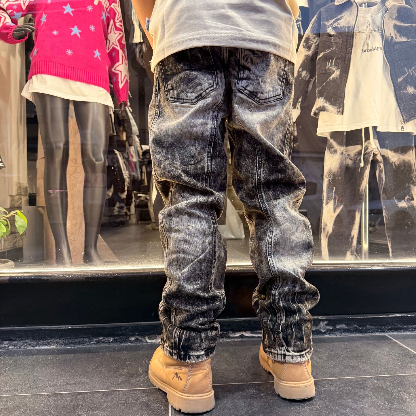 CB BAGGY MB 28 BLACK - JEANS BIMBO - CIANOTIC