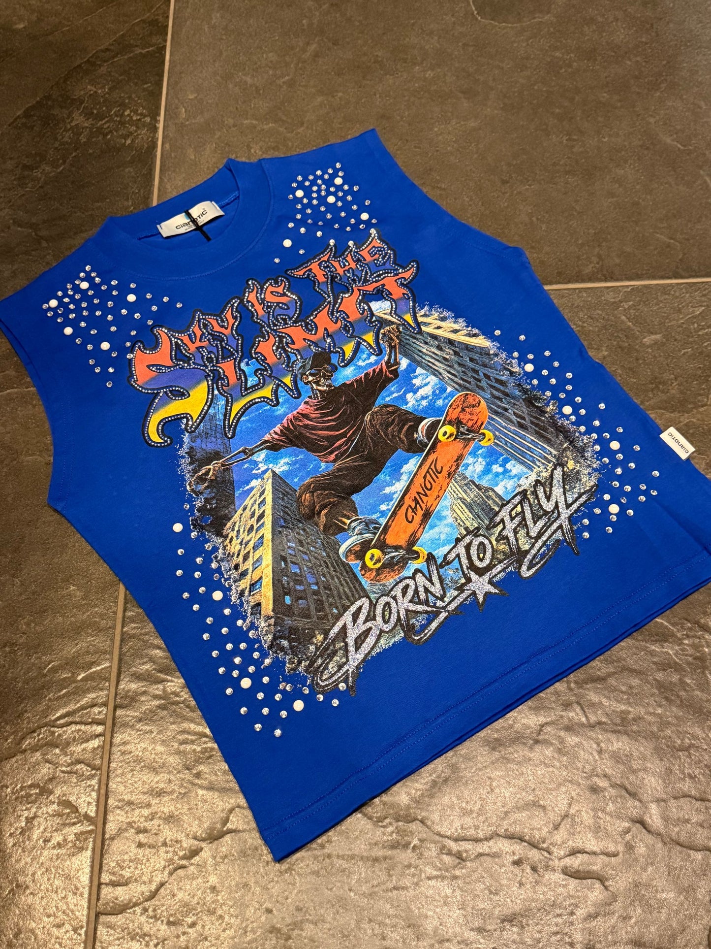 CB SMANICATO SKY ROYAL - T-shirt bimbo - CIANOTIC