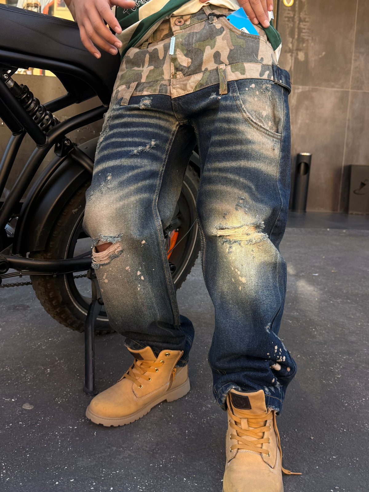 CB BAGGY 552 ARMY BLU - JEANS BIMBO - CIANOTIC