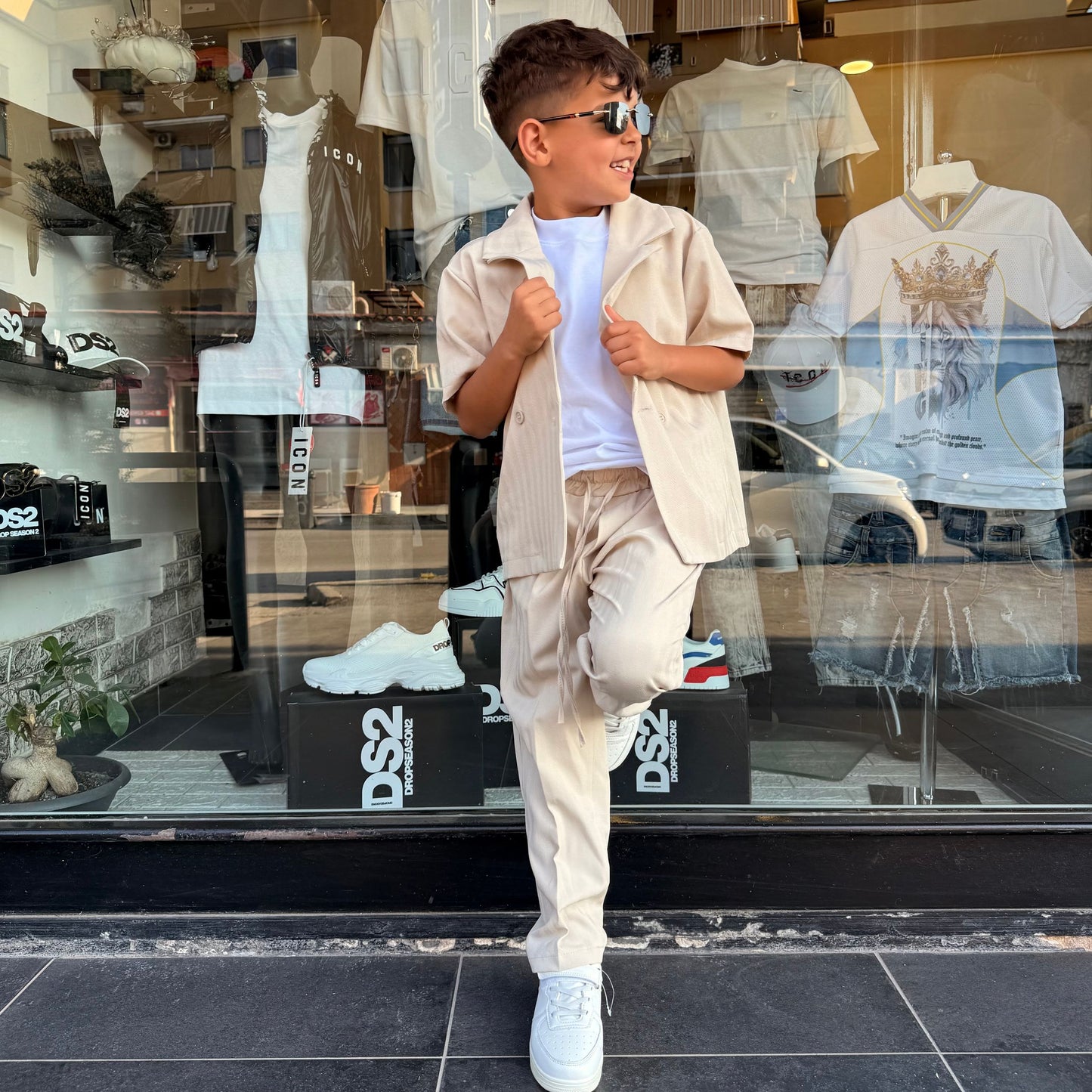 1253 COORDINATO BAMBINO BEIGE - Coordinato bimbo/junior -