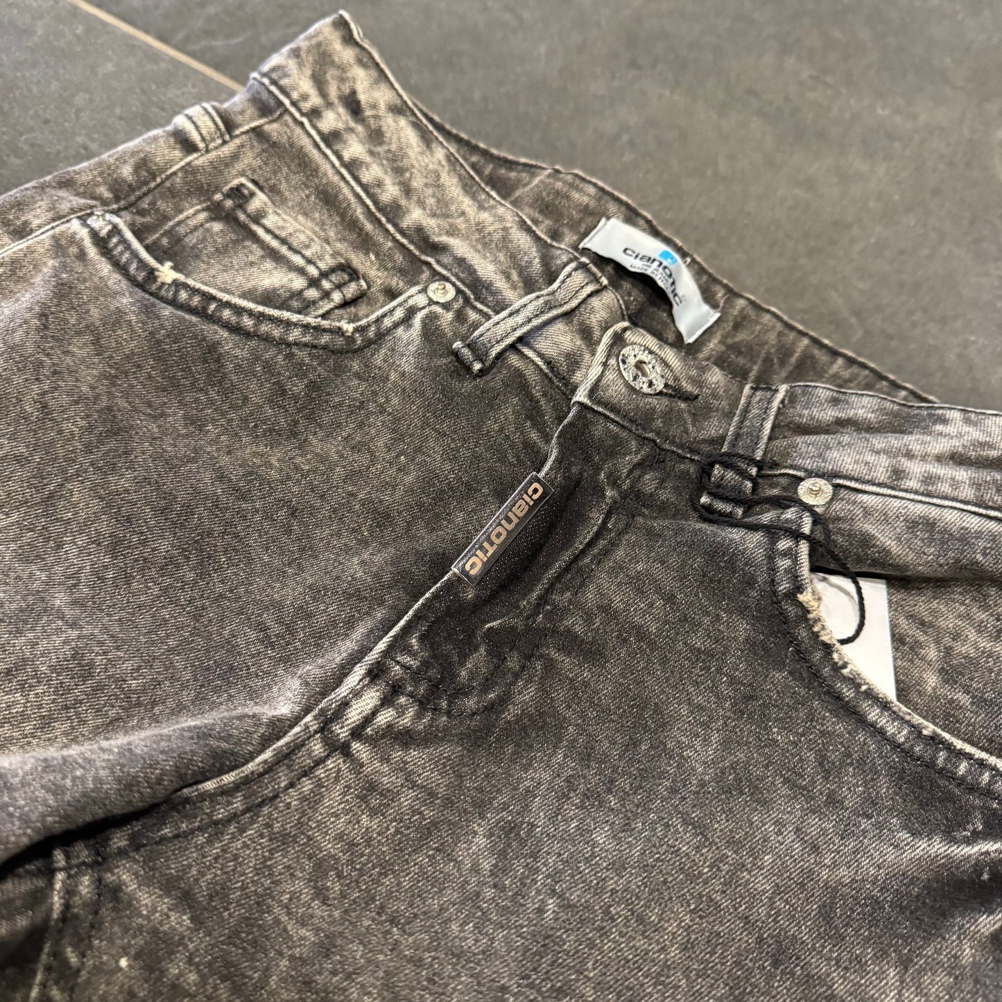 CB BAGGY MSP1 JEANS CIANOTIC JUNIOR  BLACK - JEANS BIMBO - CIANOTIC