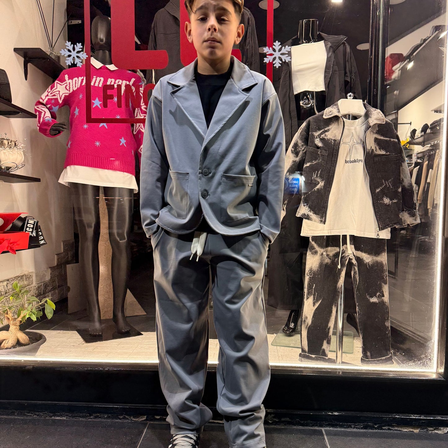 200285 CORDSET GRIGIO - Completo bimbo - CIANOTIC