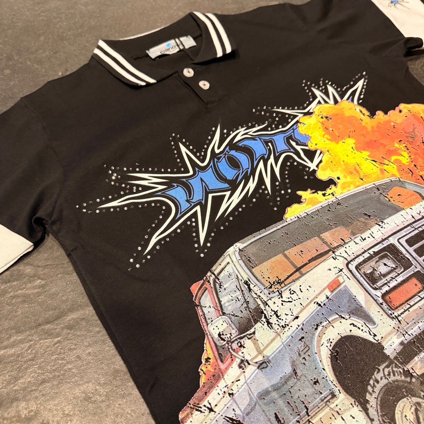 CB MONEY POLO NERA - T-shirt bimbo - CIANOTIC