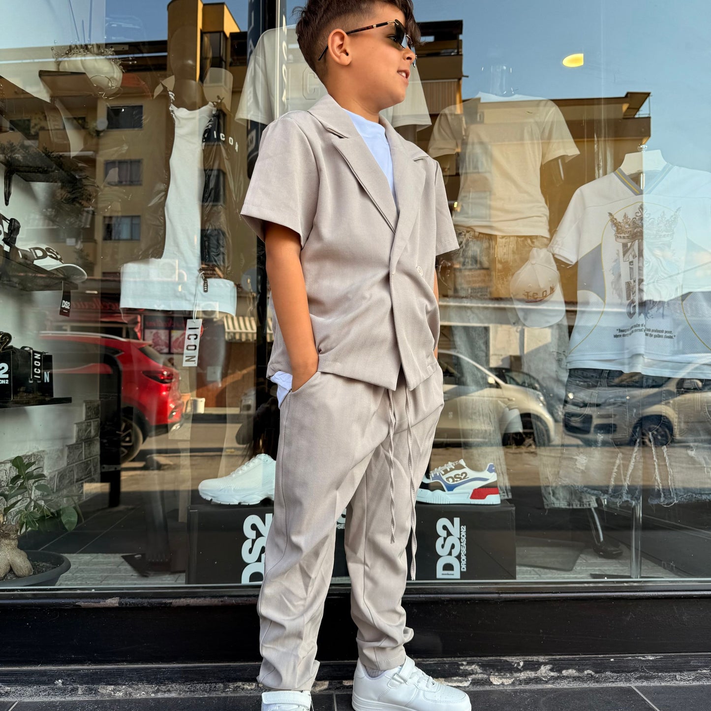 1253 COORDINATO BAMBINO GRIGIO - Coordinato bimbo/junior -