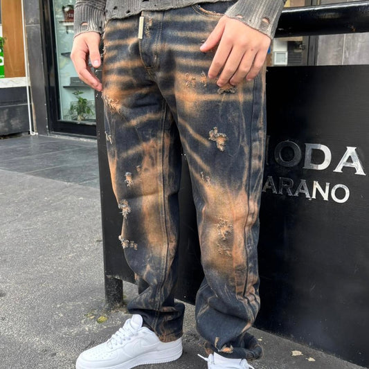 STRAIGHT FIT SCOTT SABBIATO - Jeans uomo - CIANOTIC