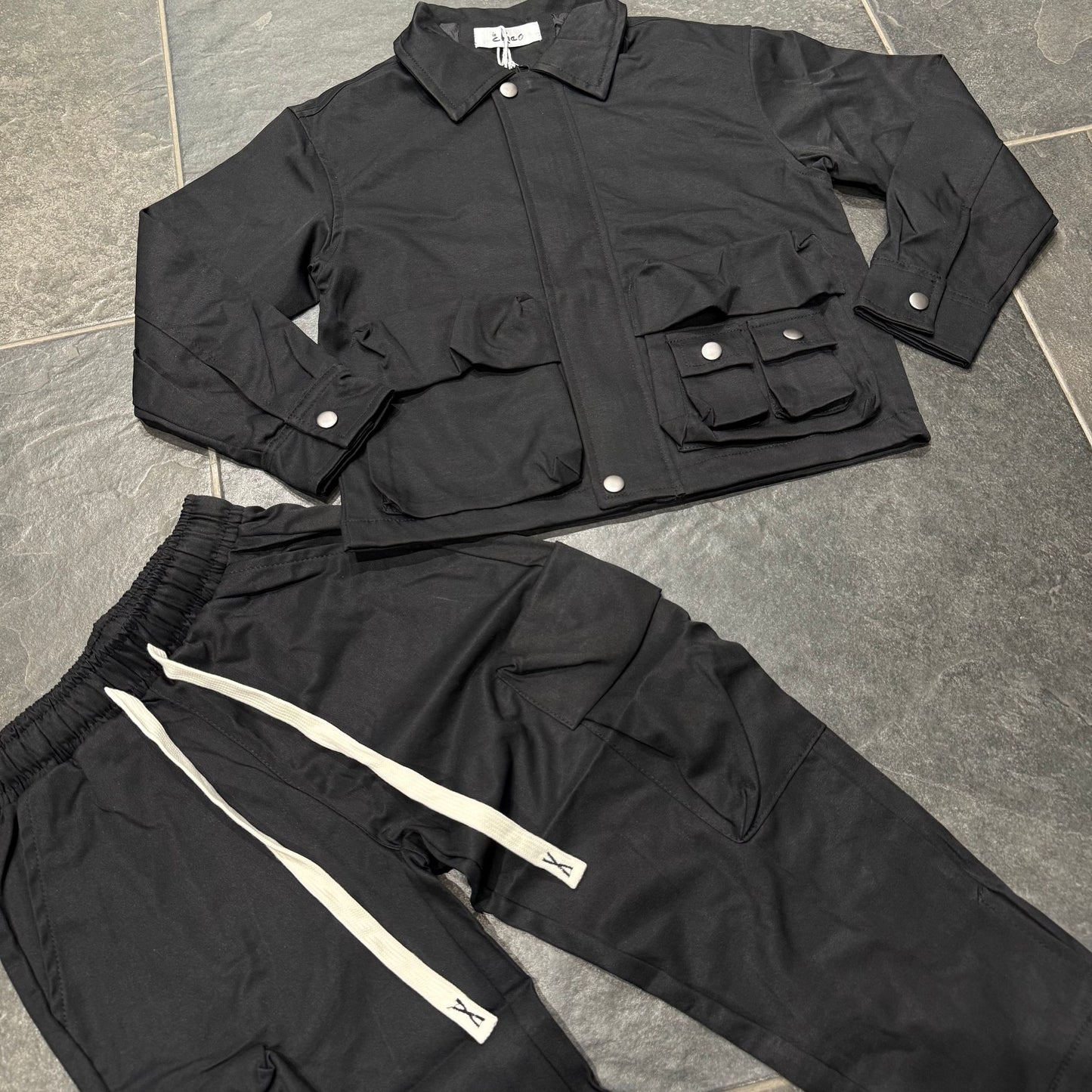 SZ-153 COORDINATO NERO BIMBO - Completo bimbo - IO CHICO