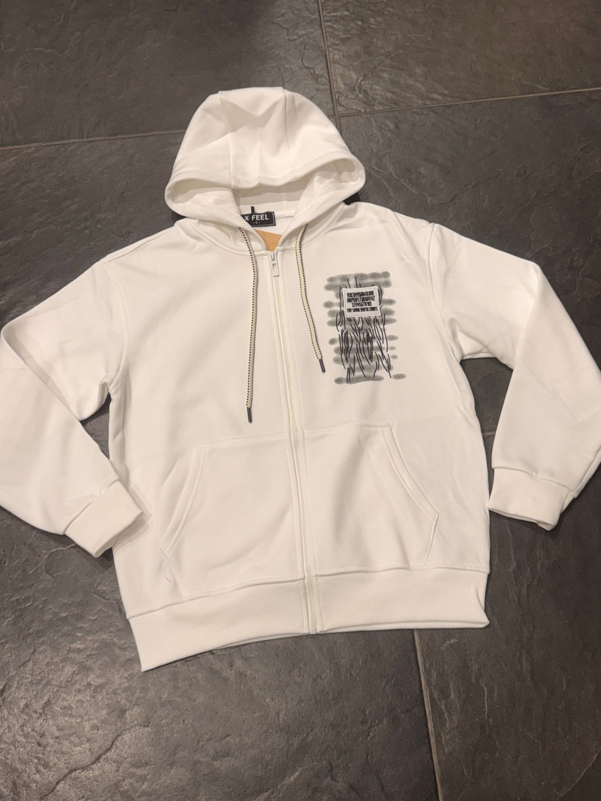 7525 FELPA UOMO BIANCA - FELPA UOMO -