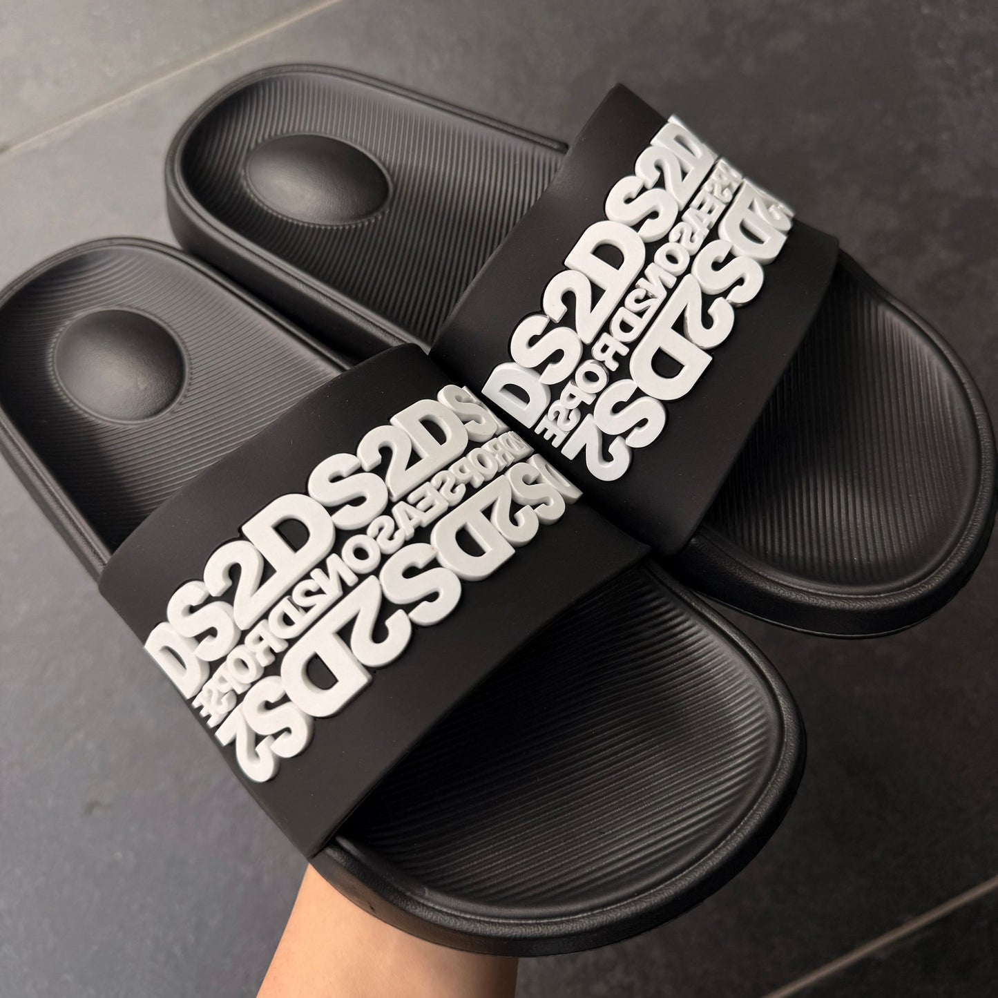 DS2S20 CIABATTE DS2 NERE - Ciabatte uomo - DROP SEASON 2