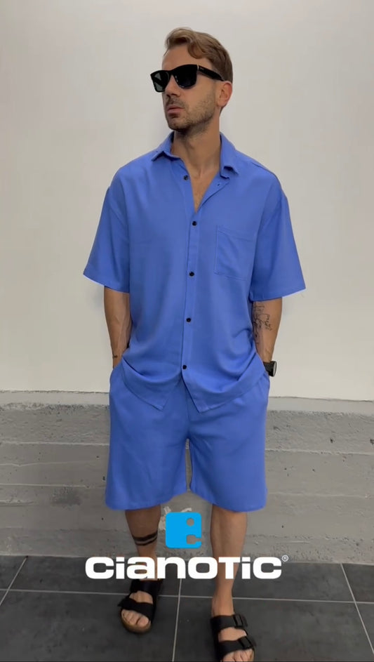CORDSET LINO BLU - Completo uomo - CIANOTIC