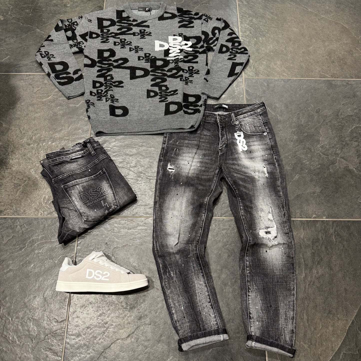 FW252107 MAGLIONCINO DS2 GRIGIO - Maglieria uomo - DROP SEASON 2