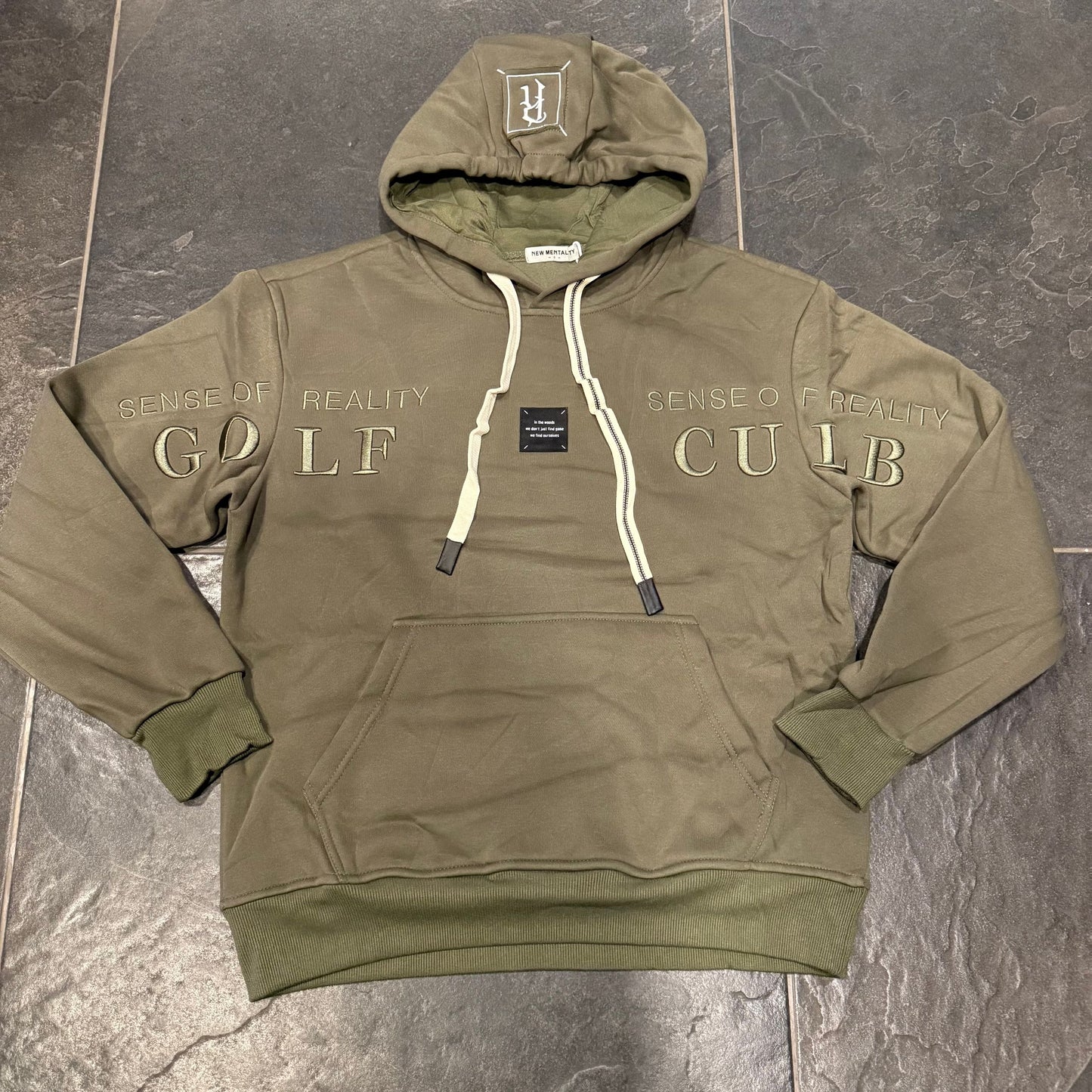 LM-5652 FELPA VERDE MILITARE - Felpe uomo -