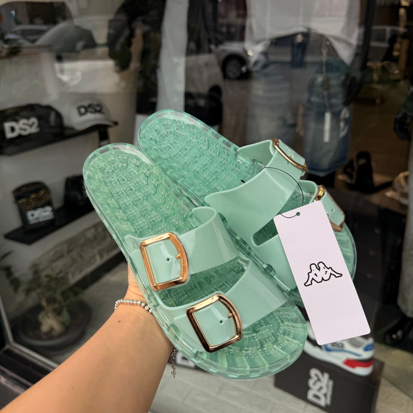 CIABATTE KAPPA VERDE ACQUA - Ciabatte donna -