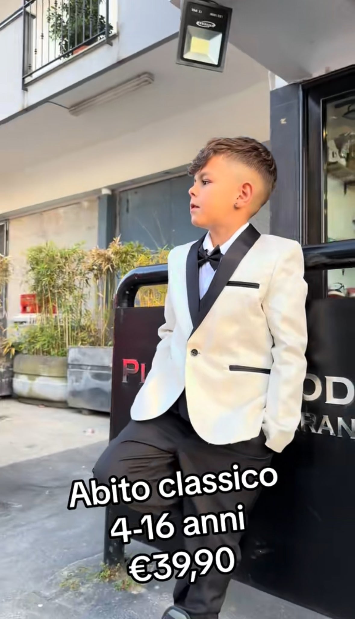 COMPLETO CLASSICO BAMBINO BIANCO - Completi classici bimbo -