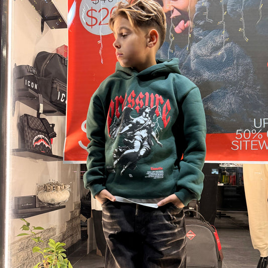 F/PESSURE VERDE - felpa bimbo - CIANOTIC