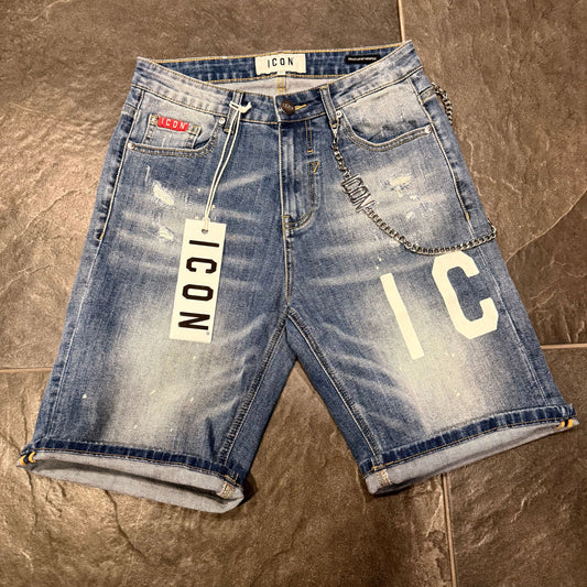 IUD018 SHORT JEANS ICON - bermuda uomo - icon