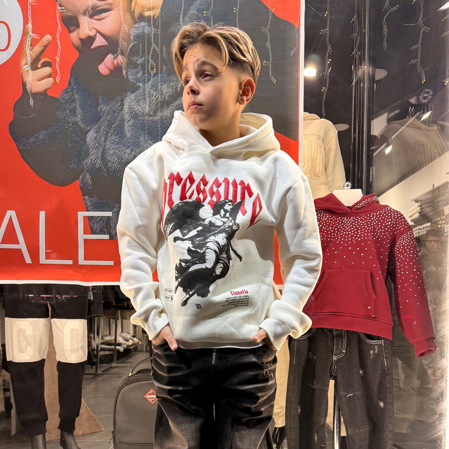 F/PESSURE BIANCA - felpa bimbo - CIANOTIC