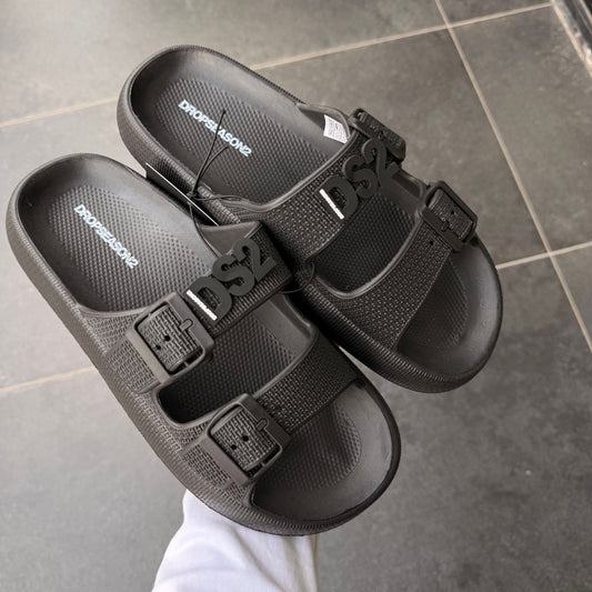 DS2S21 CIABATTE DS2 NERE - Ciabatte uomo - DROP SEASON 2