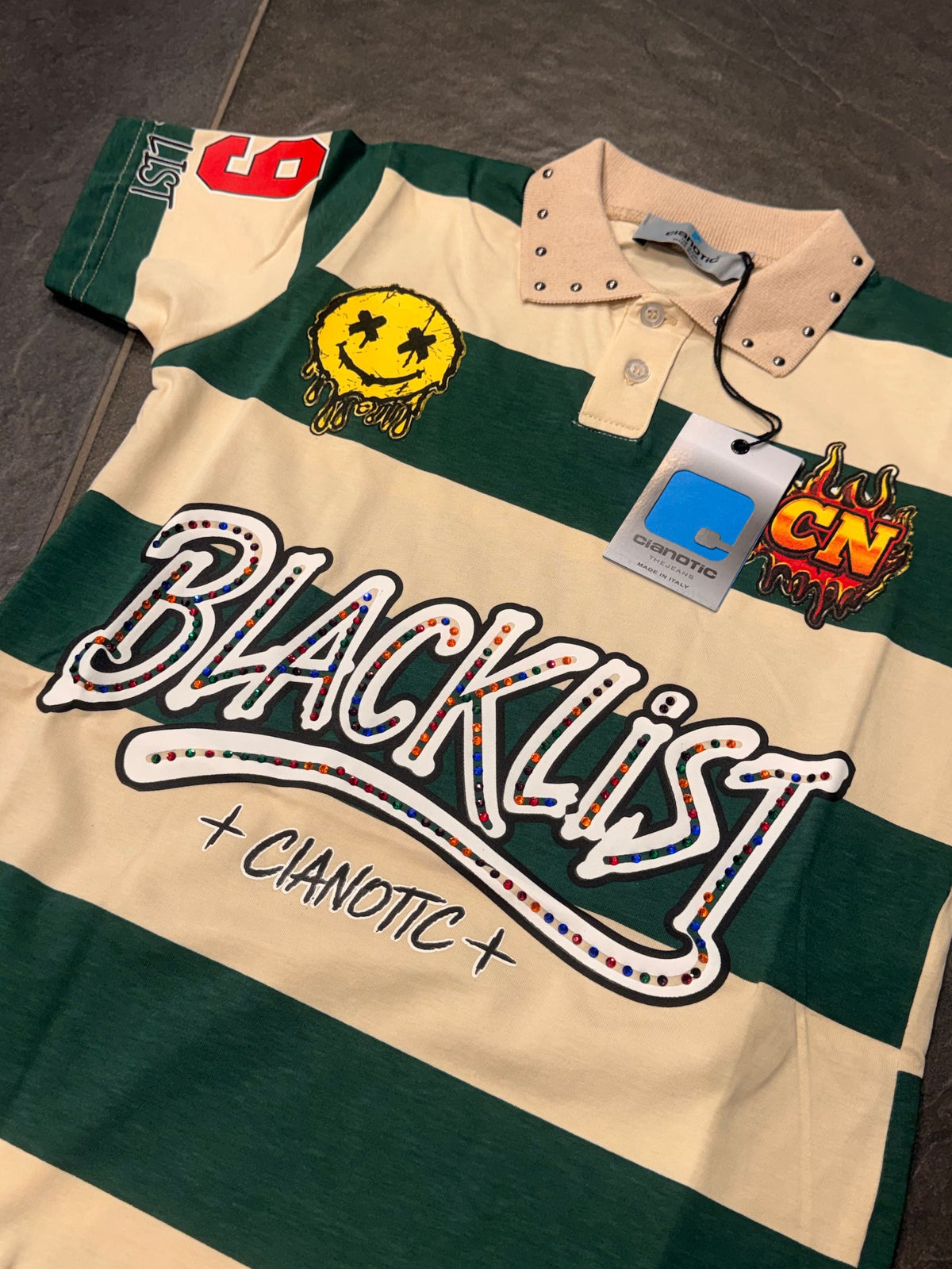 CB/POLO BLACK/LIST - T-shirt bimbo - CIANOTIC