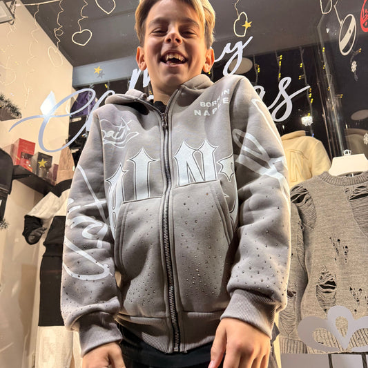 CB F/SAINT DIAMOND FELPA GRIGIO - felpa bimbo - CIANOTIC