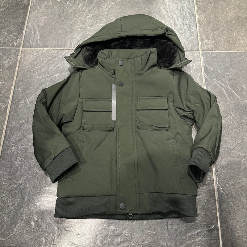 MM-3815 GIUBBINO VERDE MILITARE - GIUBBINO BIMBO - YI BOY