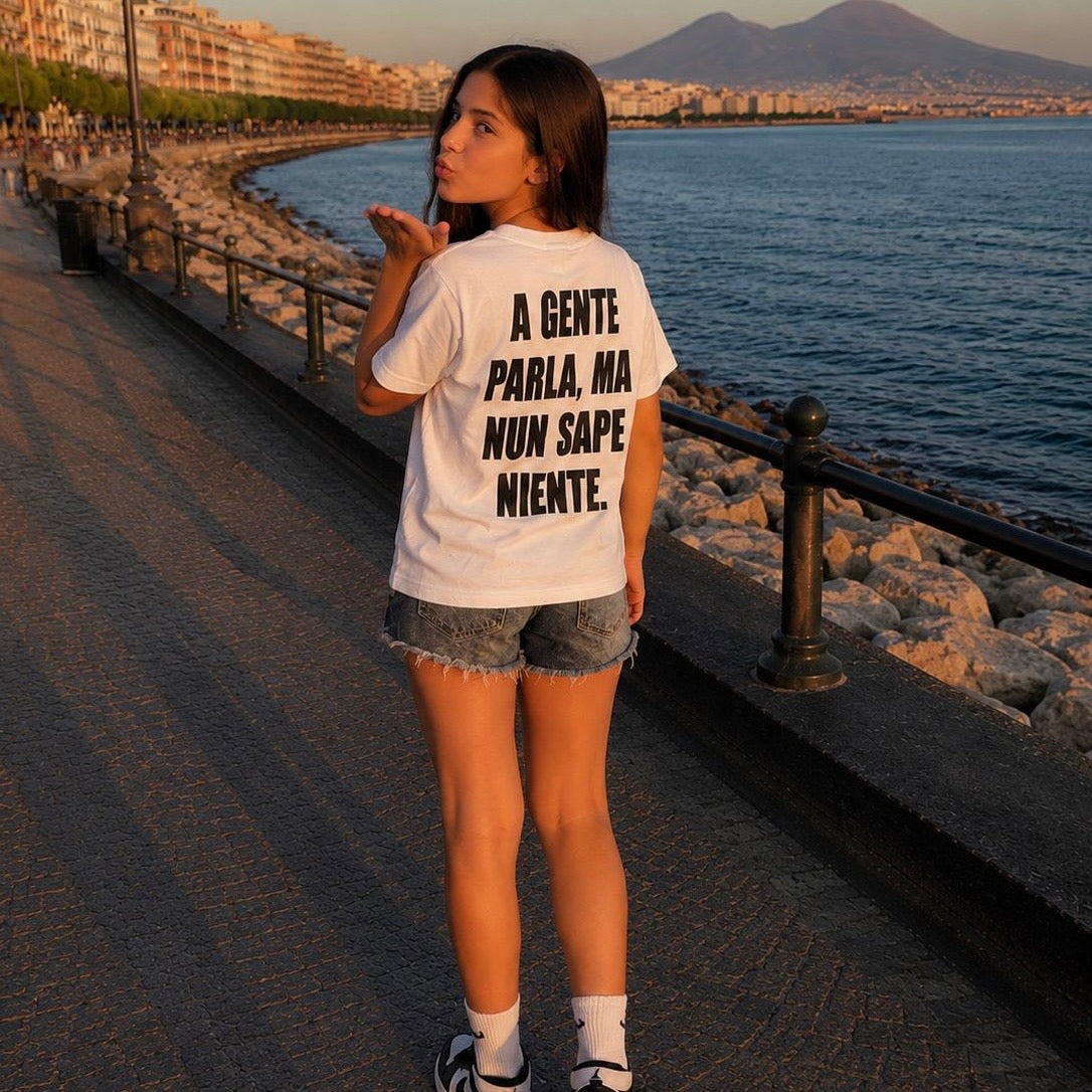 CB T-SHIRT SAPE NIENTE BIANCA - T-shirt bimbo - CIANOTIC