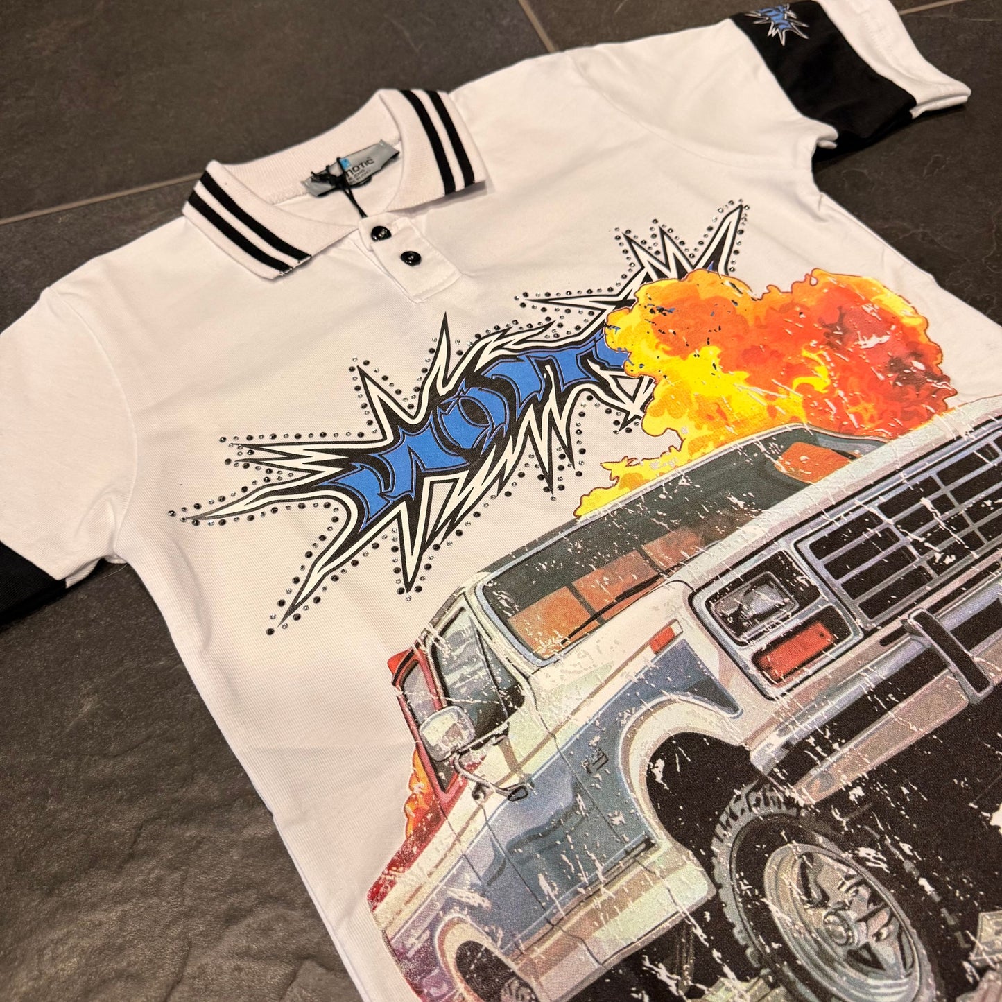 CB MONEY POLO BIANCA - T-shirt bimbo - CIANOTIC