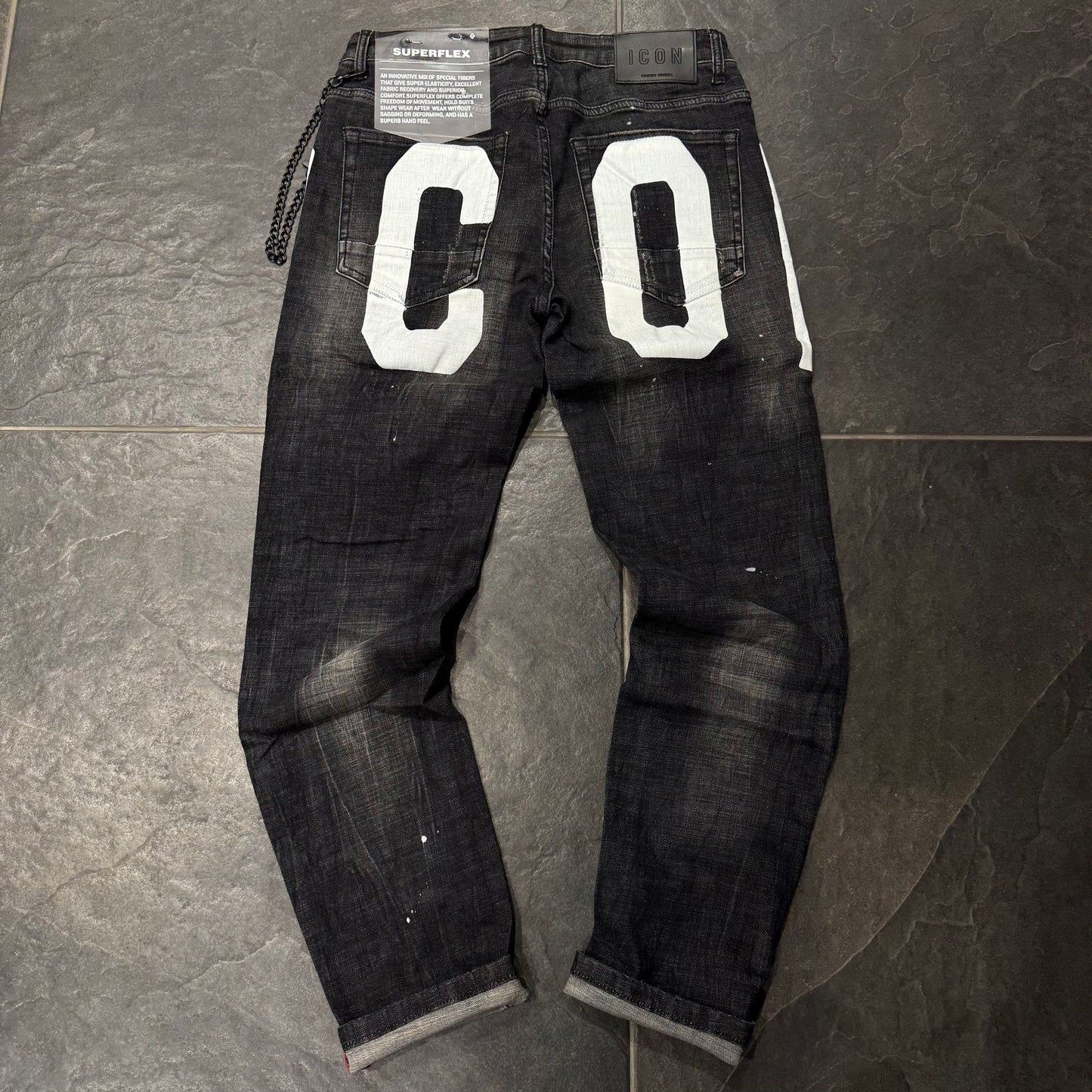 ICUF2W6D011 JEANS ICON DARK GREY - Jeans uomo - icon