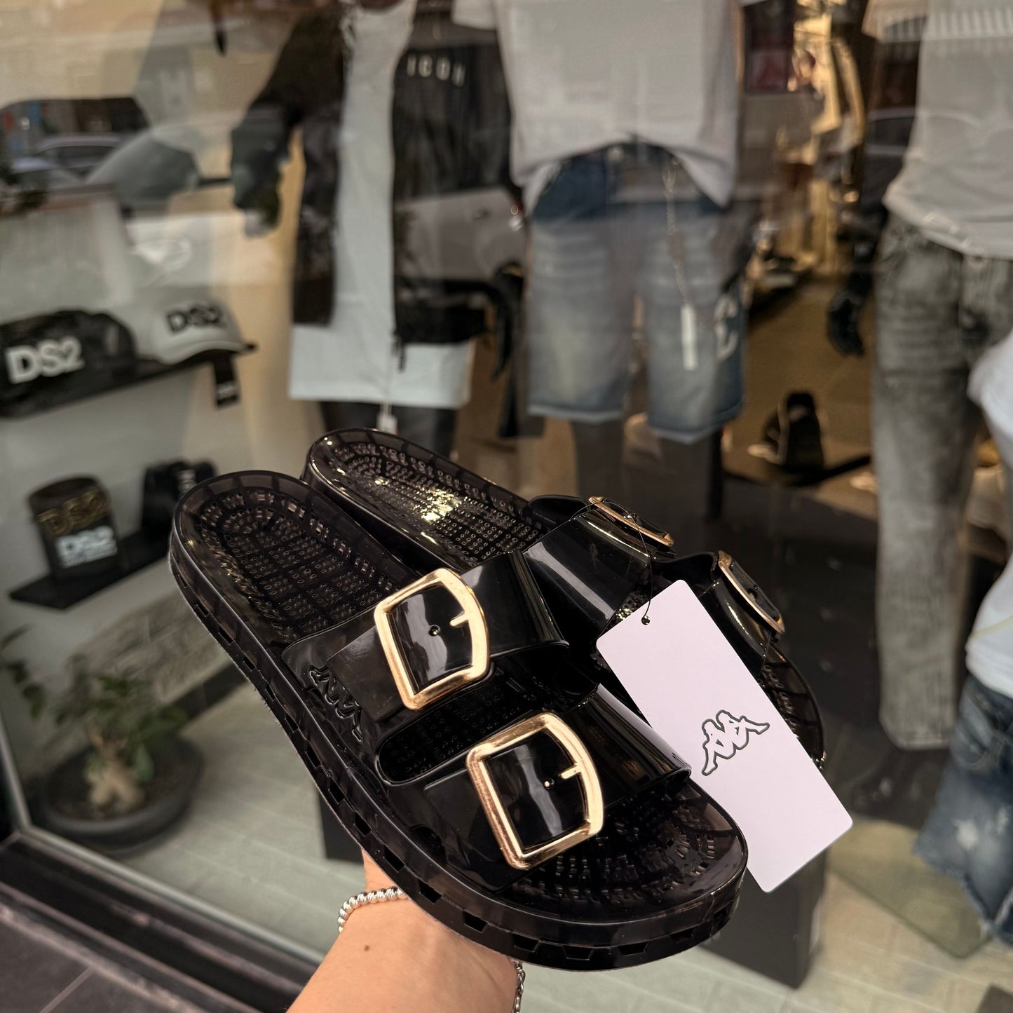 CIABATTE KAPPA NERE - Ciabatte donna -