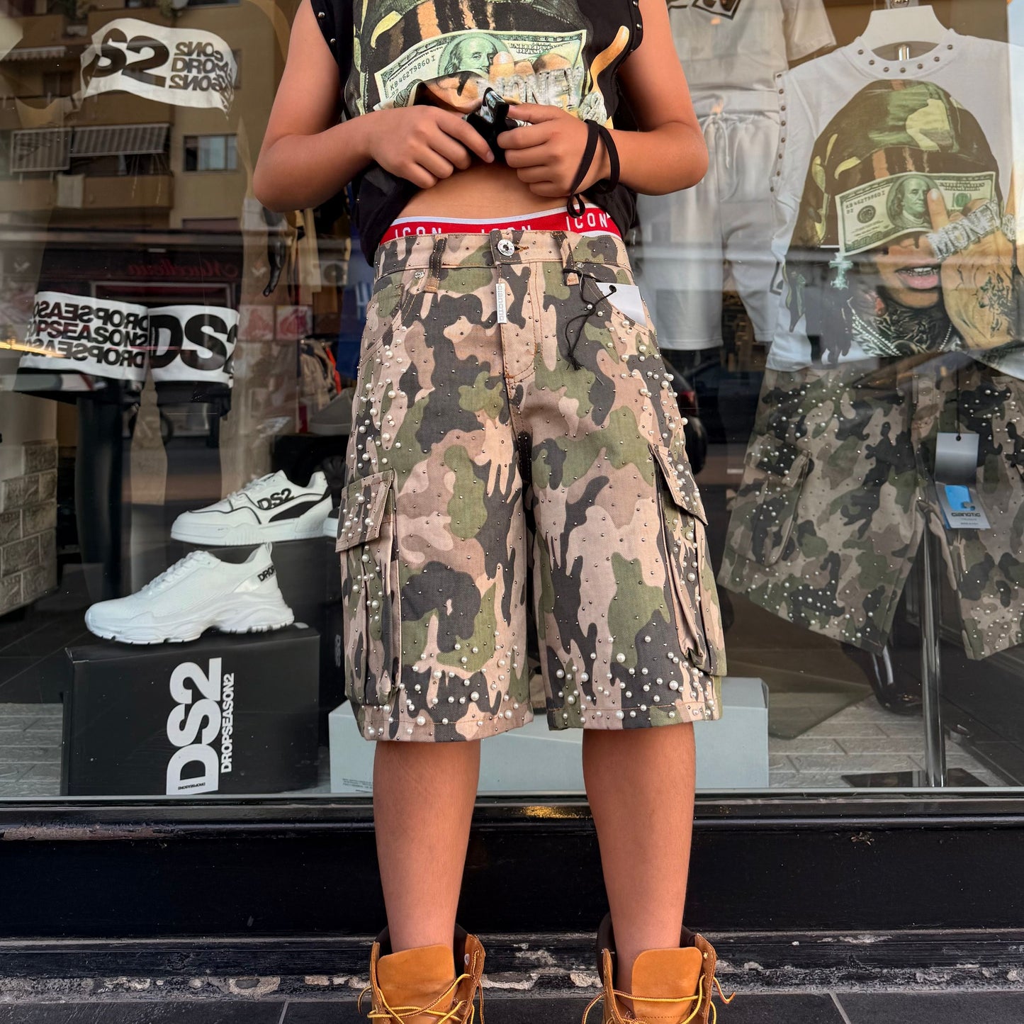 CB SHORT ARMY REBEL - bermuda bimbo - CIANOTIC