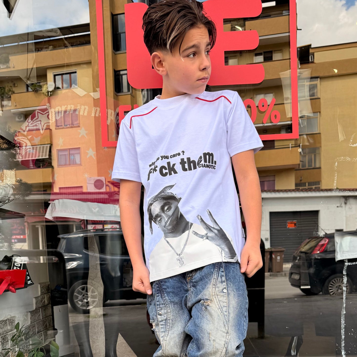 CB/2 PAC T-SHIRT BIMBO BIANCA - T-shirt bimbo - CIANOTIC