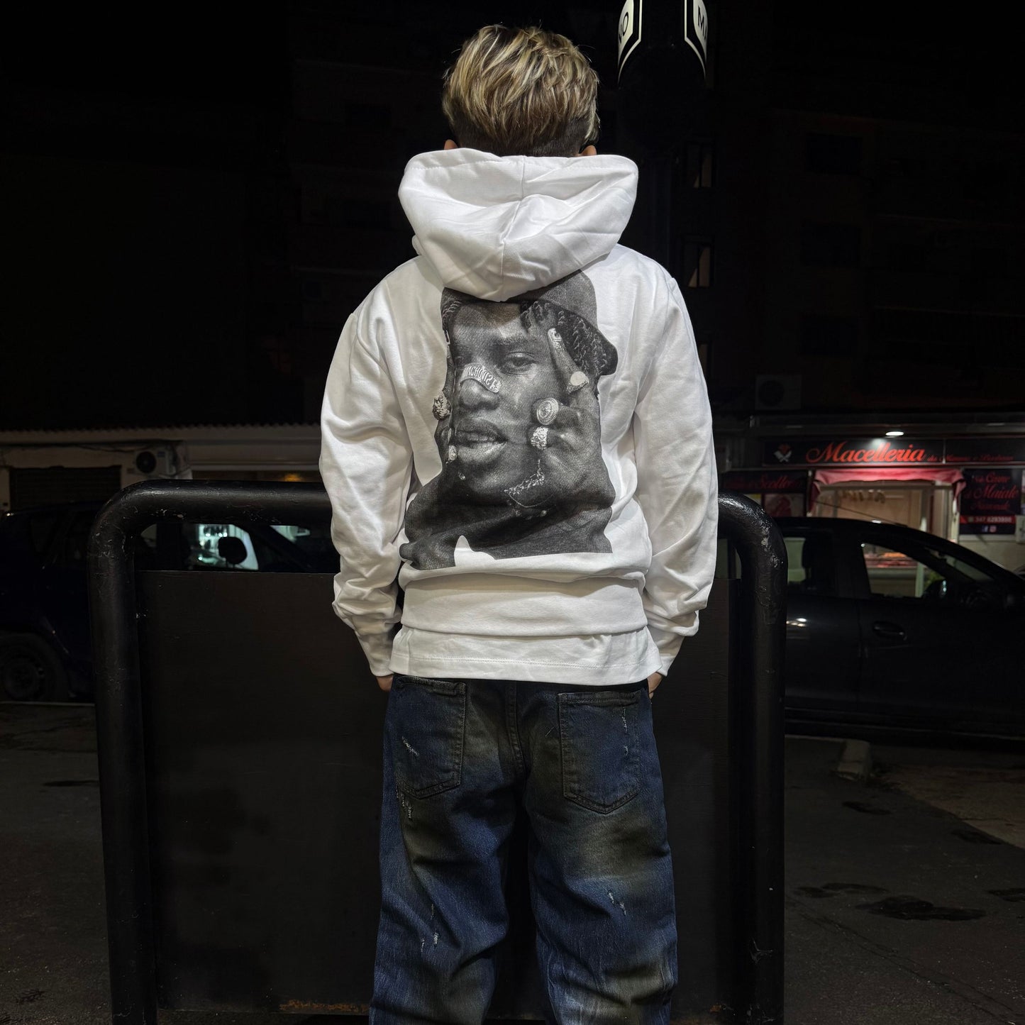 M8021 FELPA BIANCA - felpa bimbo - BASIC 2.0