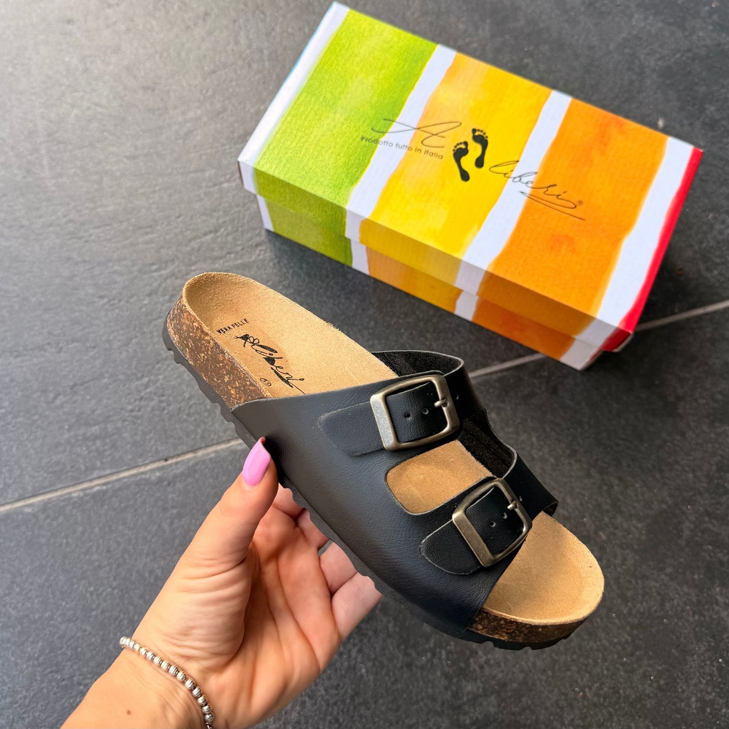 205B SANDALI BIMBI NERA - ciabatte bimbo -