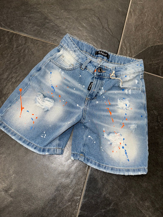j288 SHORT JEANS CHIARO - short bimbo - IO CHICO