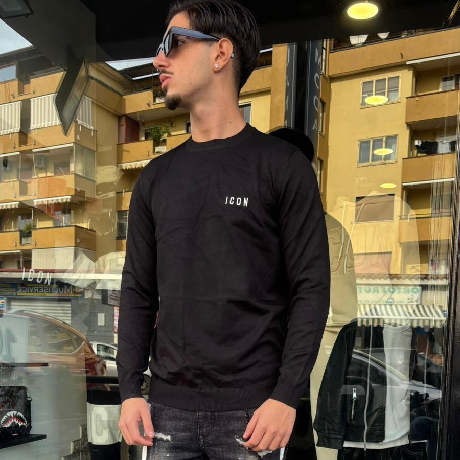 ICUF2W6M003 MAGLIONCINO ICON NERO - Maglieria uomo - icon