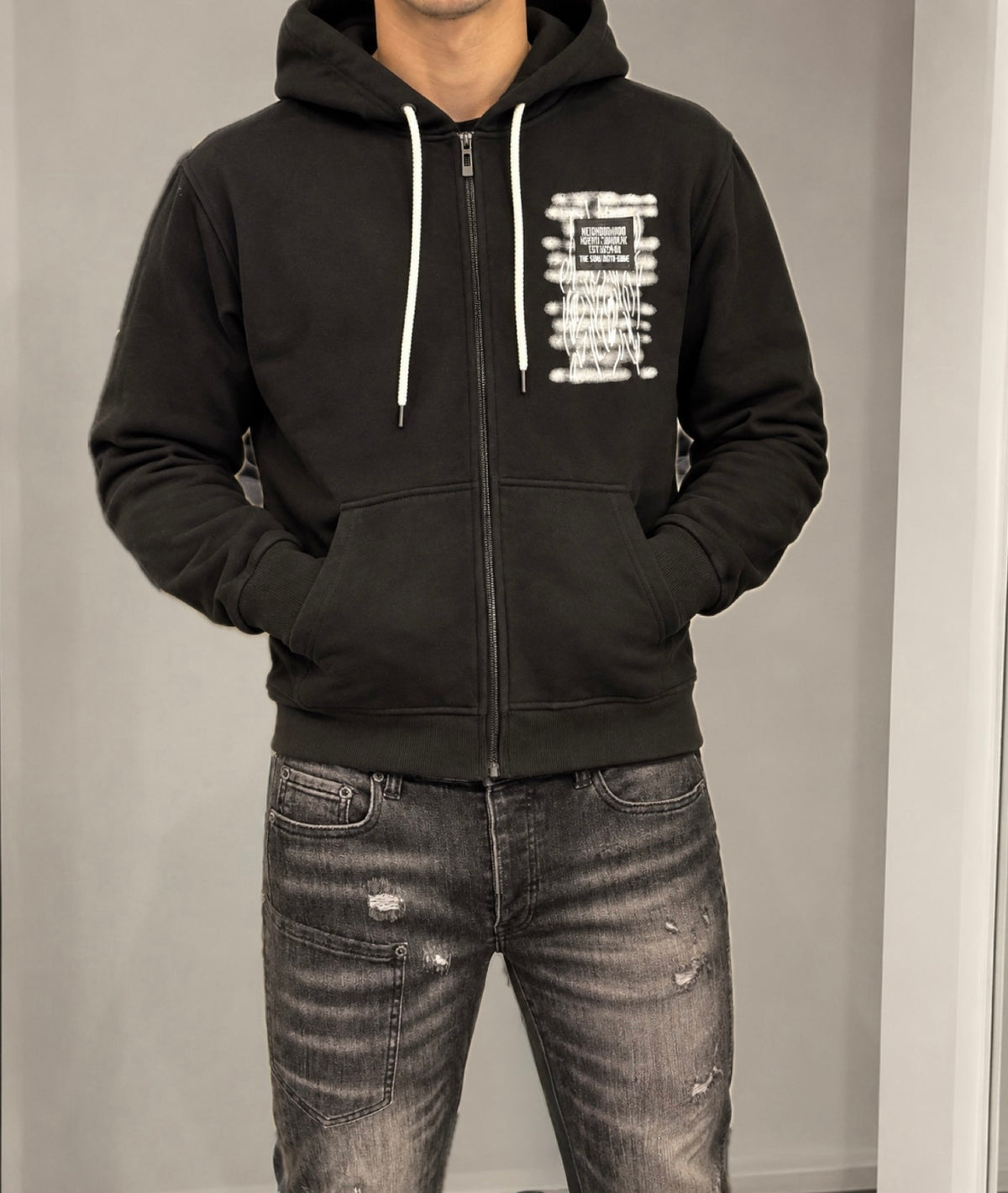 7525 FELPA UOMO NERA - FELPA UOMO -