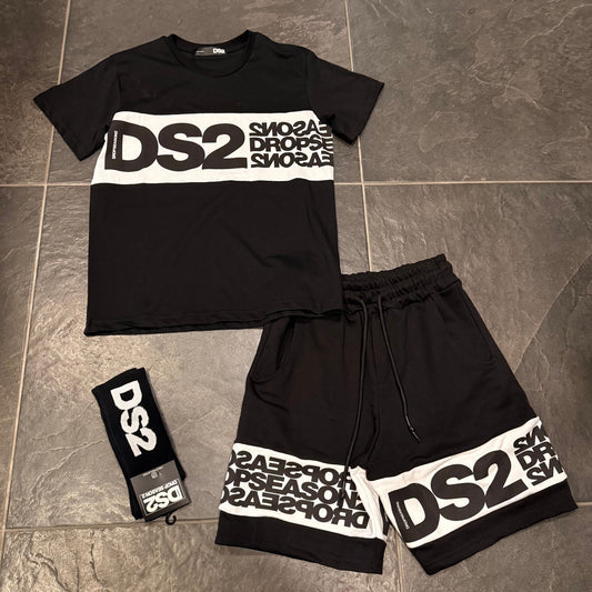 SS26214 COMPLETO DS2 NERO/BIANCO - Completo uomo - DROP SEASON 2