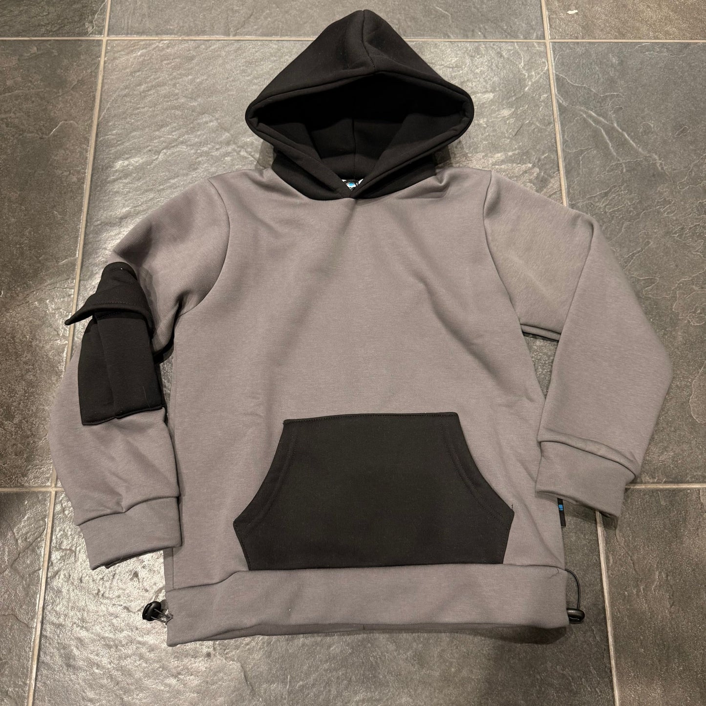 CB F/CL CONTRAST PIOMBO/NERA - felpa bimbo - CIANOTIC