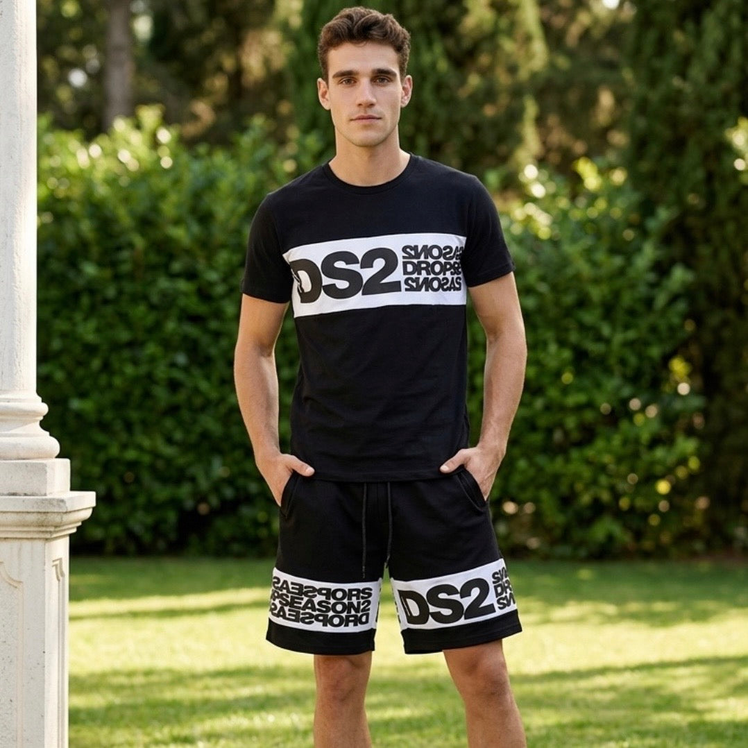 SS26214 COMPLETO DS2 NERO/BIANCO - Completo uomo - DROP SEASON 2