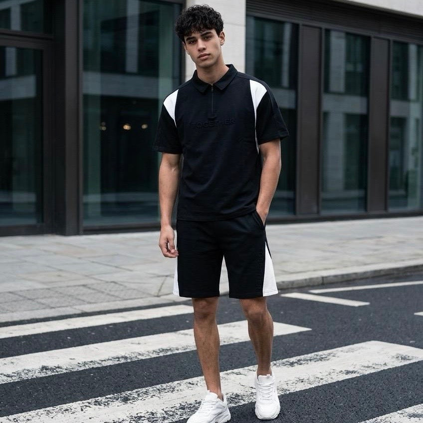 EG2068 COORDINATO UOMO NERO - Completo uomo -
