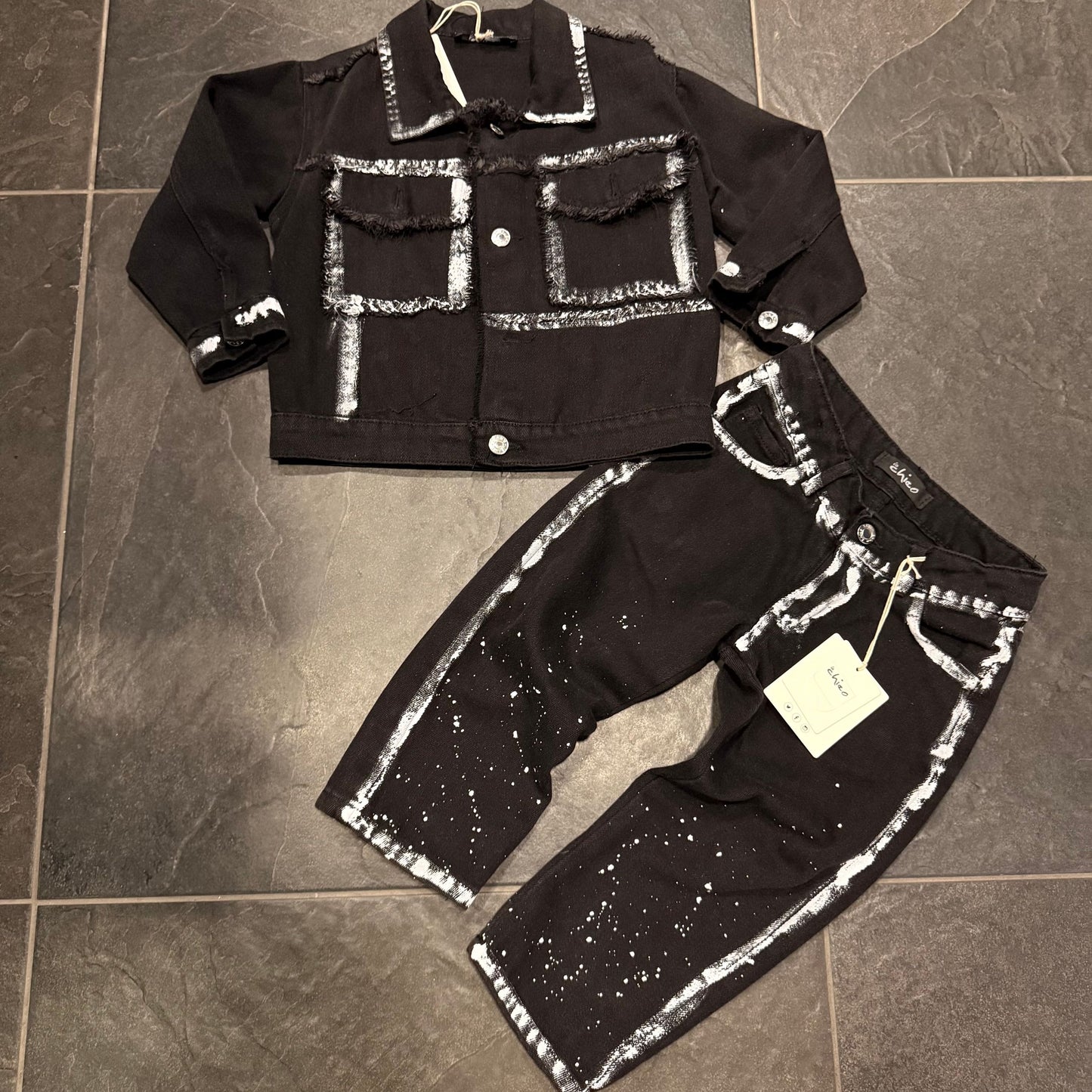CORDSET J020A NERO BIMBO - Coordinato bimbo/junior - IO CHICO