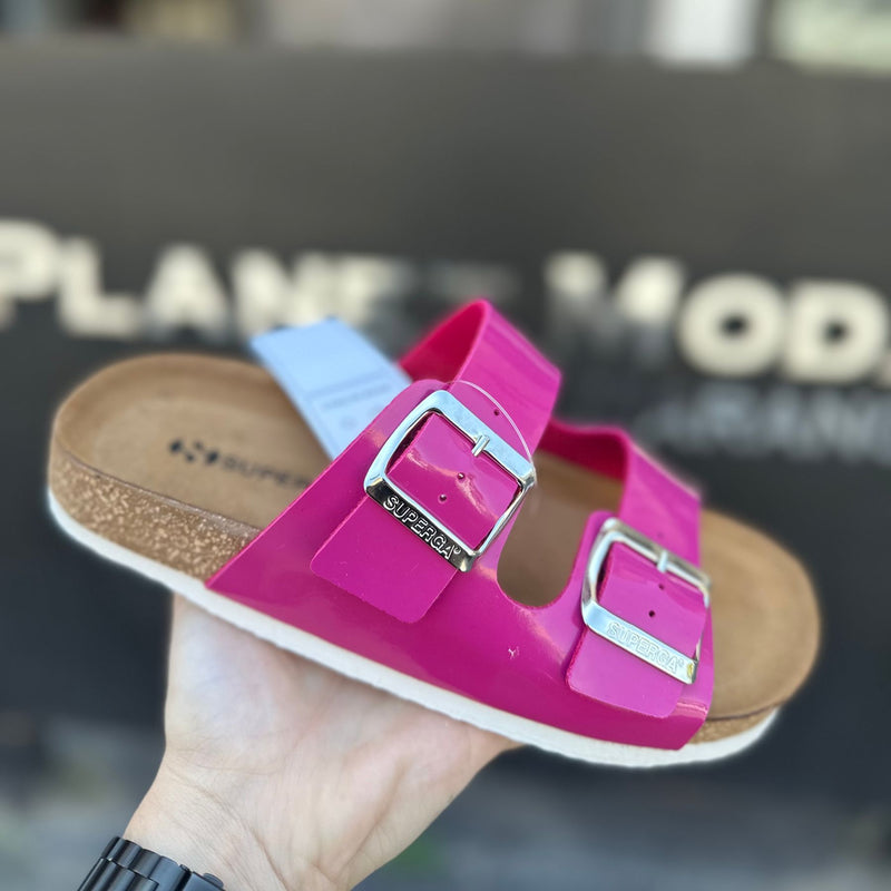 S31U569 CIABATTE FUCSIA LUCIDO - Ciabatte donna - SUPERGA